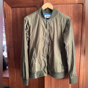 Brooklyn Industries army green lightweight bomber jacket